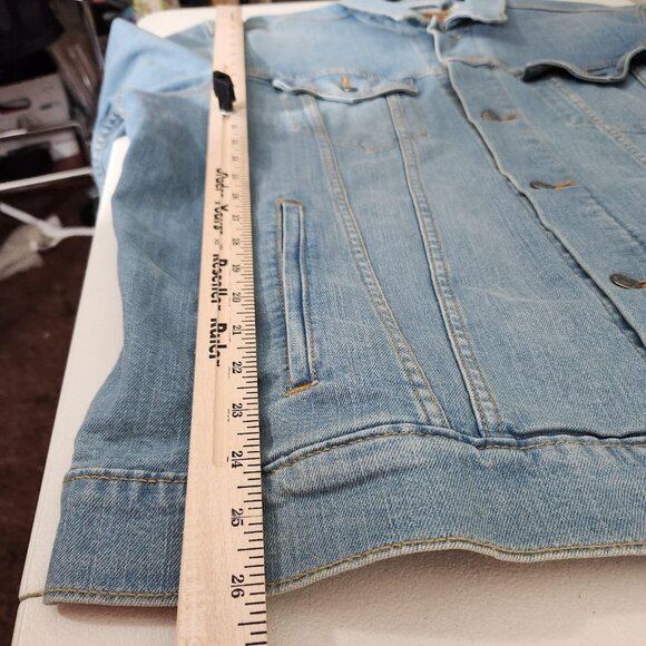 Levi Strauss Denim Jacket Mens Large Blue Signature Trucker Jean Coat Gold Label - Picture 5 of 14